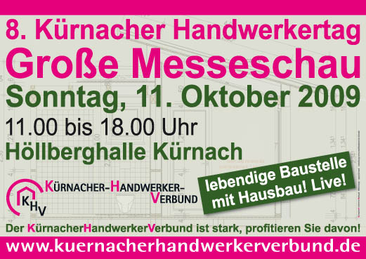 Plakat für den 8. Kürnacher Handwerkertag